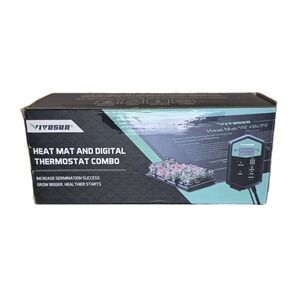 VIVOSUN 10"x20.75" Seedling Heat Mat and Digital Thermostat Combo Set- NEW
